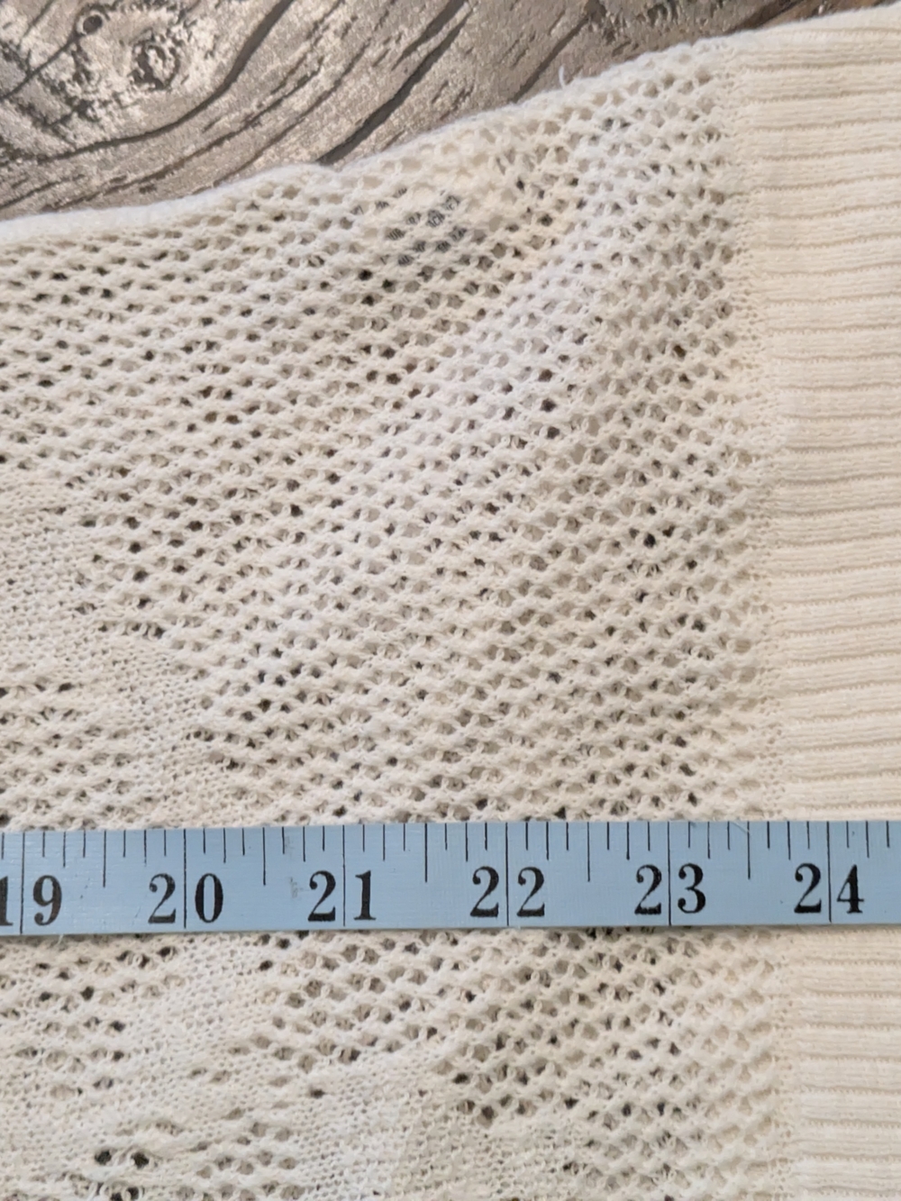 American Eagle Outfitters Crochet Henley Top Shirt Ivory XL/TG Knit See Through - Picture 7 of 9